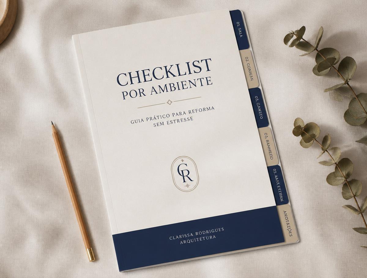 Mockup do bônus 1: Checklist Lar Aconchegante por Ambiente